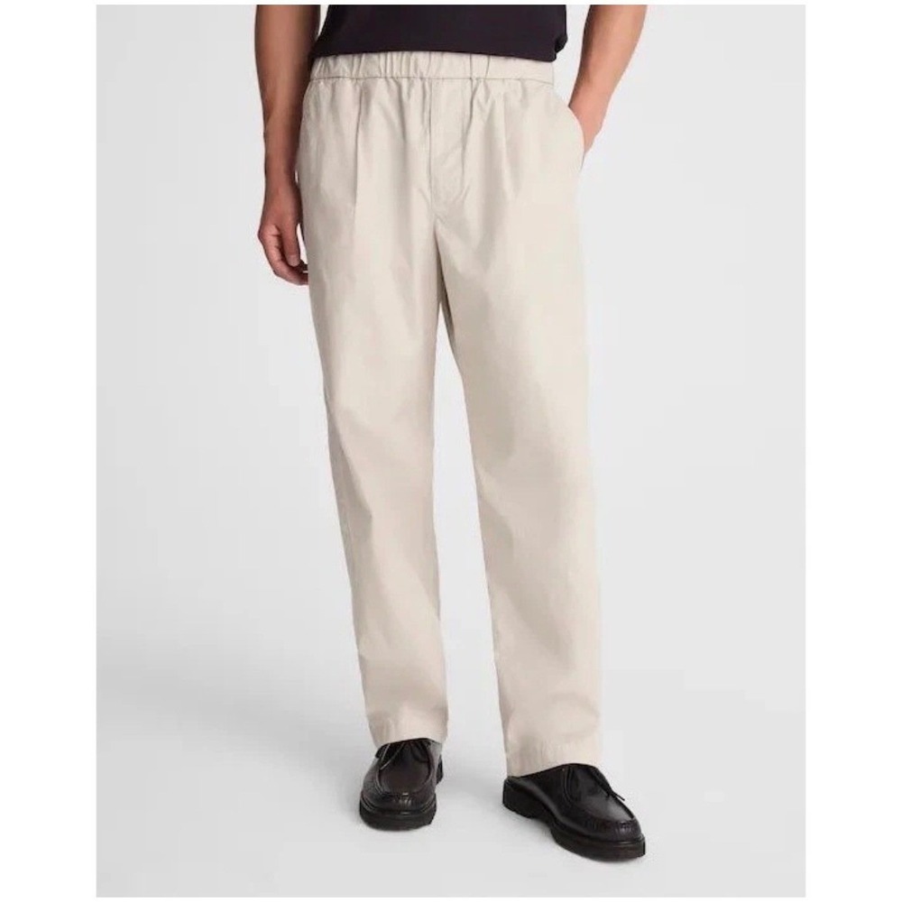 Madewell Pleated Poplin Pull-On Pants Mens Medium Form Grey Cotton Minimalist